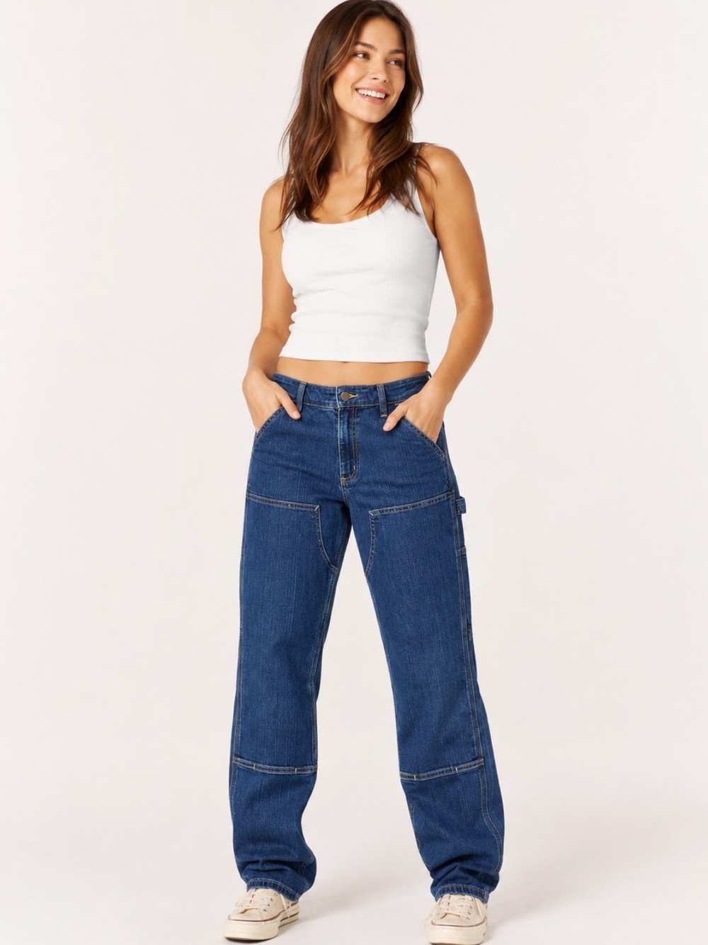 Carhartt Double Front Jeans Womens 12 Short Blue Rugged Flex Gorpcore Utility